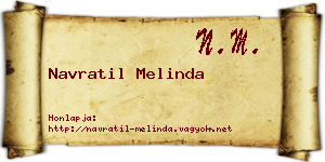 Navratil Melinda névjegykártya